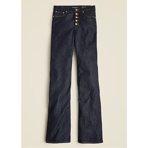 High-Waisted Dark Wash Wide-Leg Jeans - Picture 8 of 9